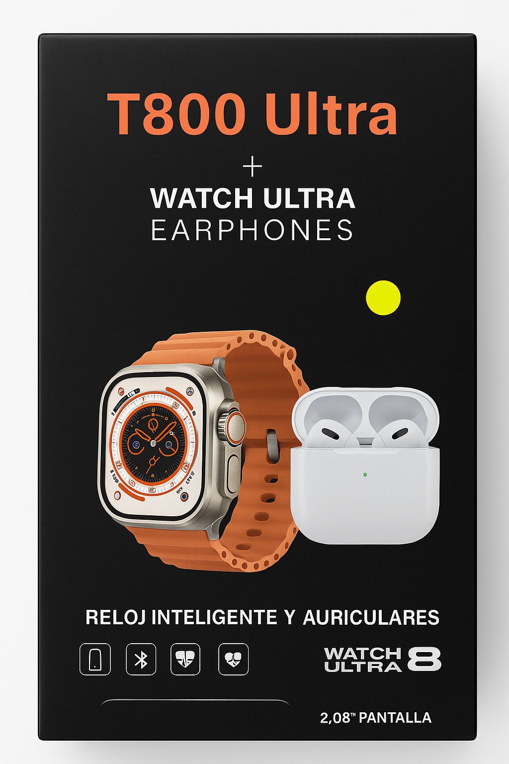 Smartwatch T800 Ultra + Audífonos: El Dúo que lo Cambia Todo